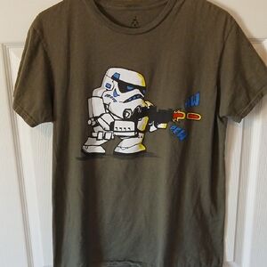 Kids Graphic Star Wars Stormtrooper T-Shirt - Green Medium (Unisex)